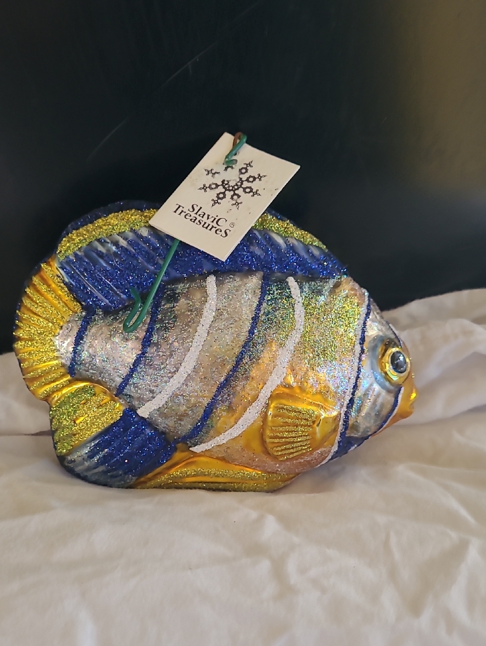 Blue & Gold Decorative Fish Ornament